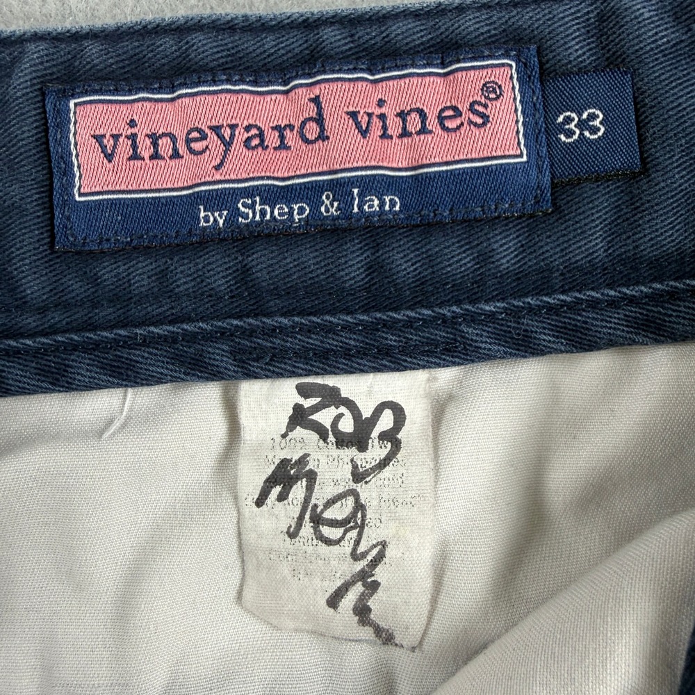 Vineyard Vines Club Shorts Men's 33 Navy Red Crab Embroided Chino Preppy - Picture 2 of 7